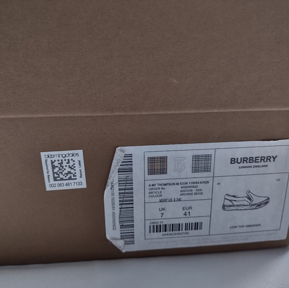 Burberry Thompson Stripe Icon Men's Sneaker - Picture 11 of 11